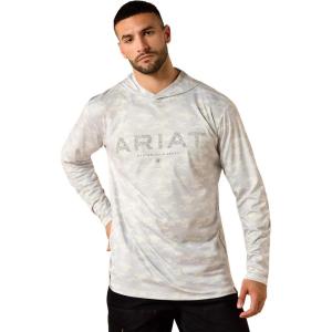 ARIAT Men’s Rebar Sunblocker Printed Craft Hooded Long Sleeve T-Shirt(Micro Chip)