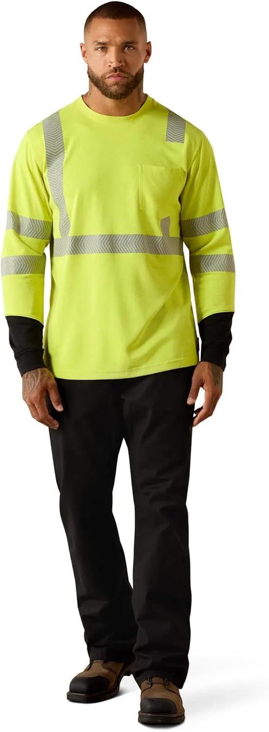 imageARIAT Mens Fr Hivis Long Sleeve TShirtHivis Yellow