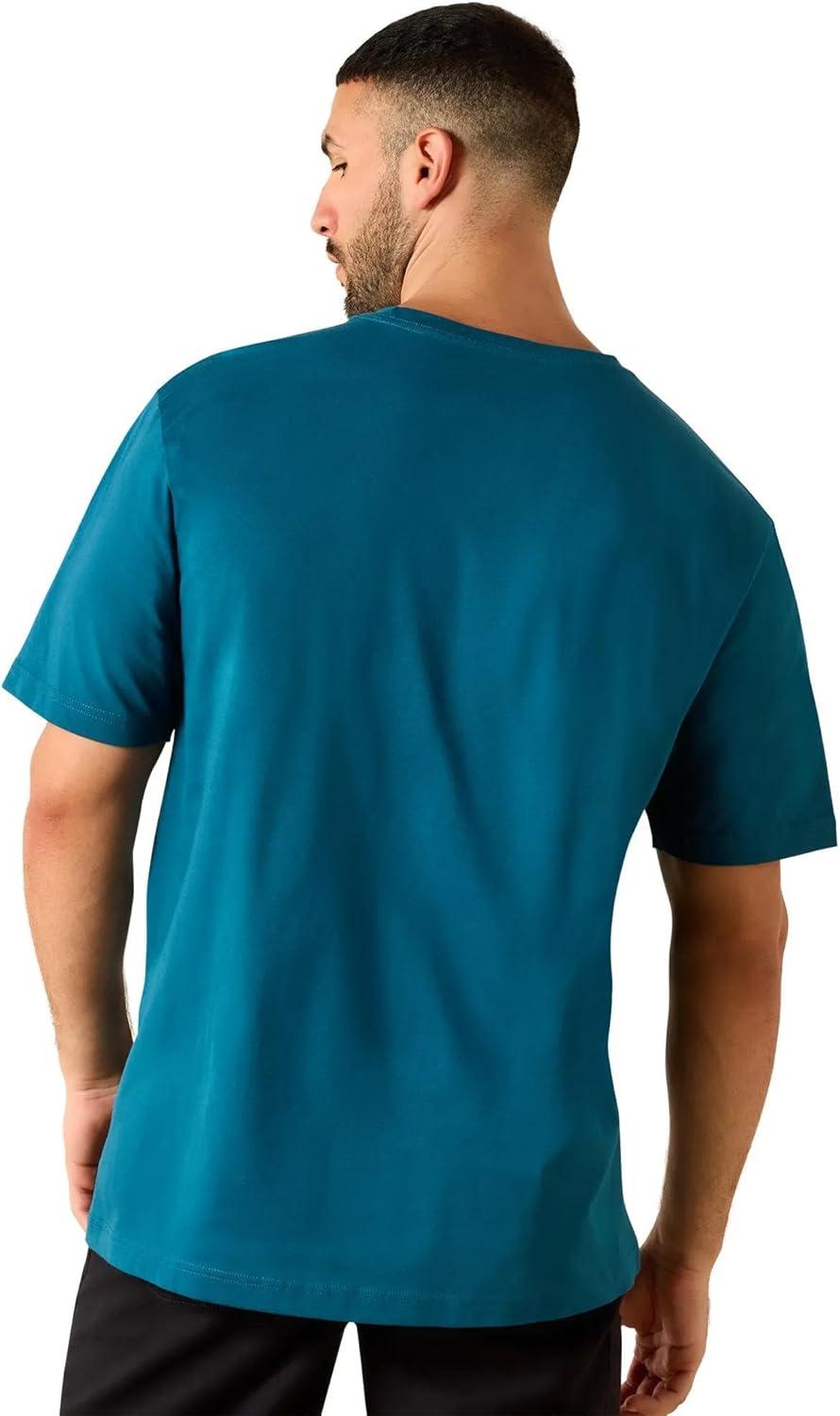 imageARIAT Mens Rebar Cotton Strong Logo Short Sleeve TShirtLegion Blue
