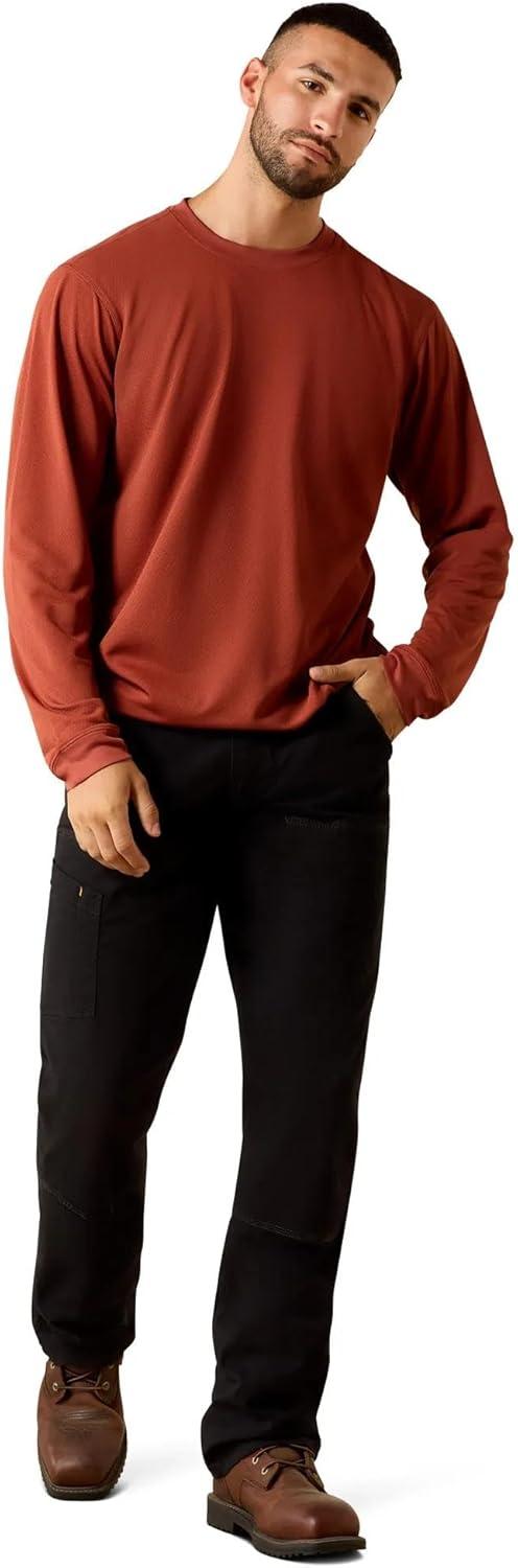 imageARIAT Mens Rebar Heat Fighter Label Long Sleeve TShirtBrandy Snifter