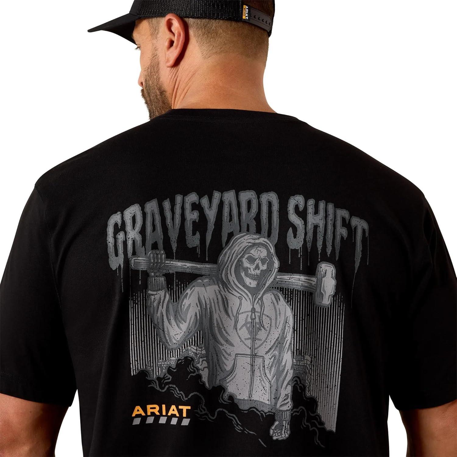 imageARIAT Mens Rebar Workman Graveyard TShirt Black