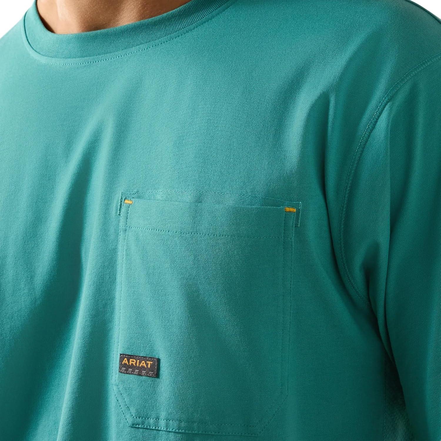 imageARIAT Mens Rebar Workman TShirtTeal
