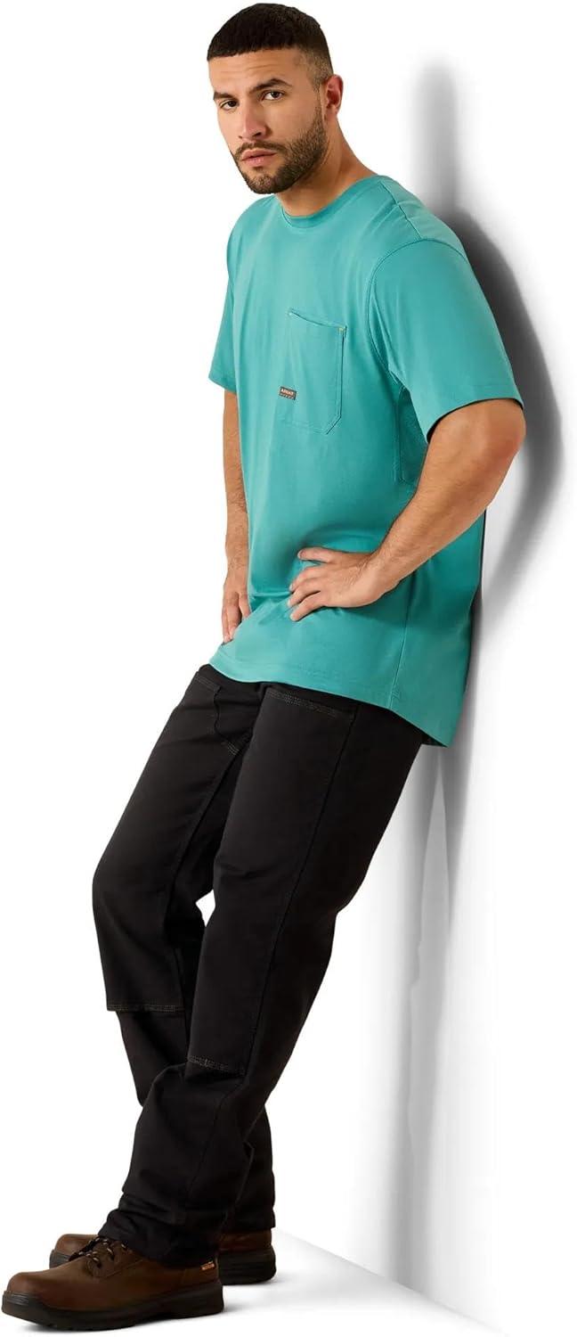 imageARIAT Mens Rebar Workman TShirtTeal