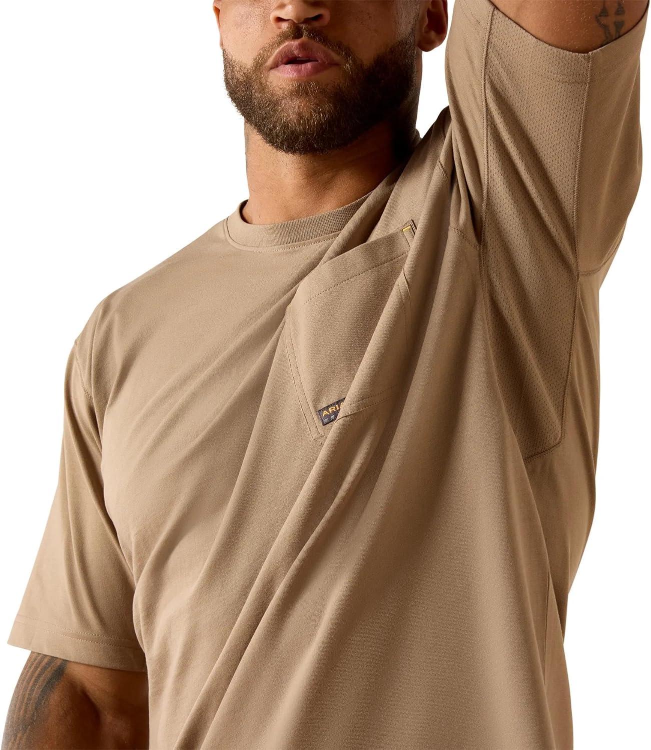 imageAriat Mens Rebar Workman Born for This TShirtGreige
