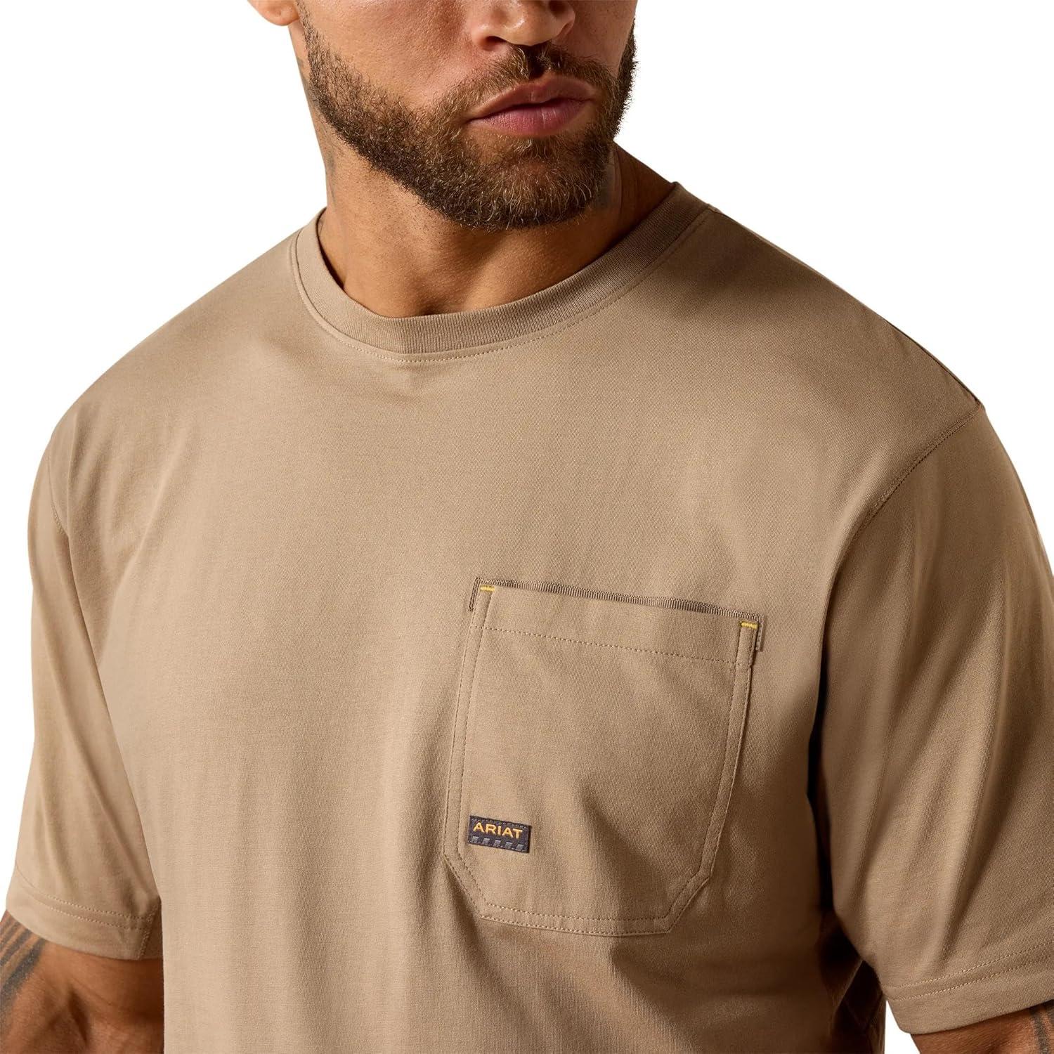 imageAriat Mens Rebar Workman Born for This TShirtGreige