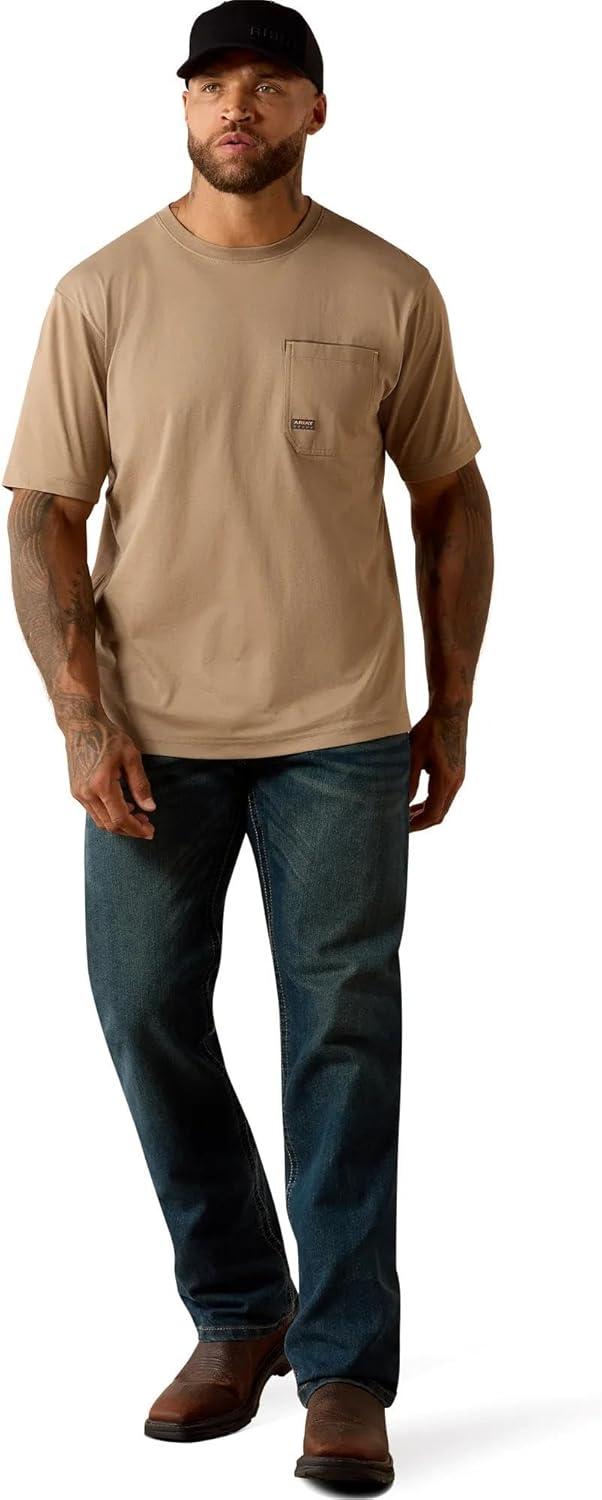 imageAriat Mens Rebar Workman Born for This TShirtGreige