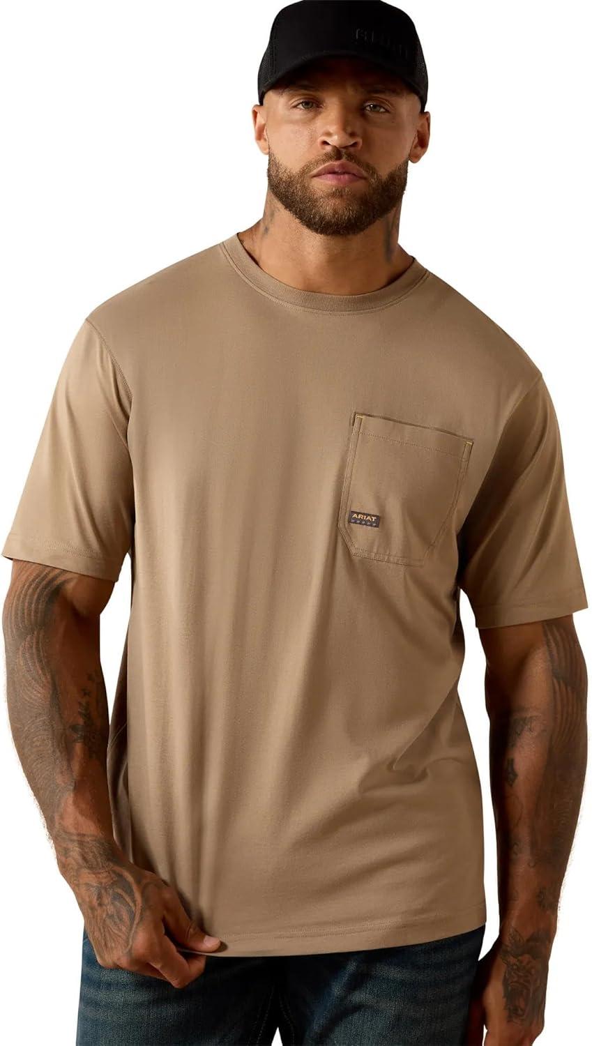imageAriat Mens Rebar Workman Born for This TShirtGreige