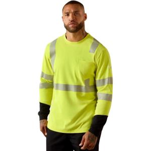 ARIAT Mens Fr Hi-vis Long Sleeve T-Shirt(Hi-vis Yellow)