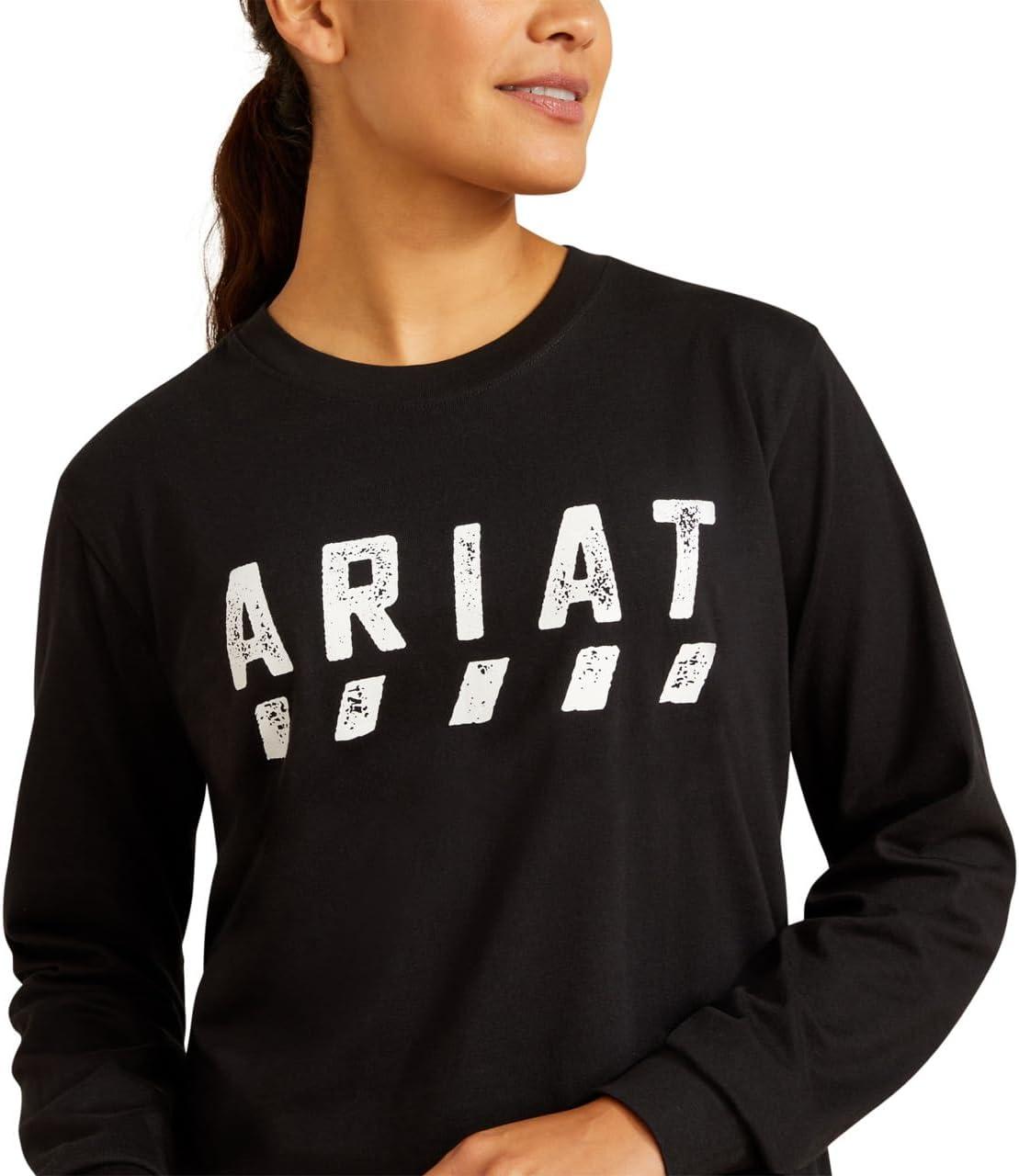 imageARIAT Womens Rebar Cotton Strong Logo TShirtBlack