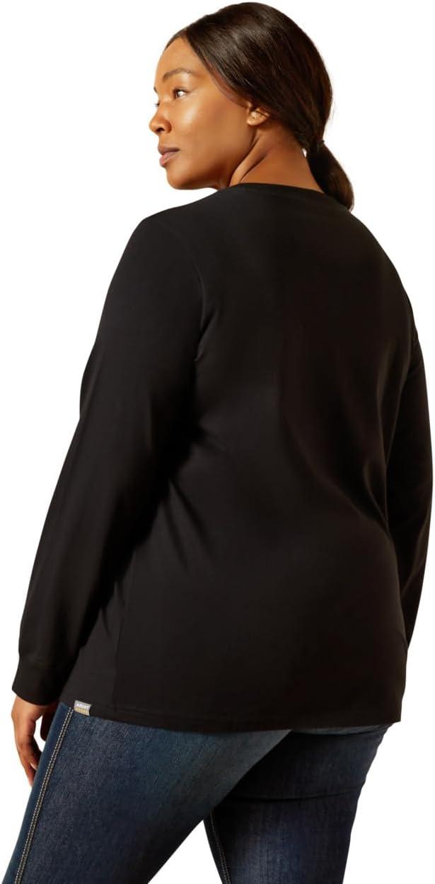 imageARIAT Womens Rebar Cotton Strong Logo TShirtBlack