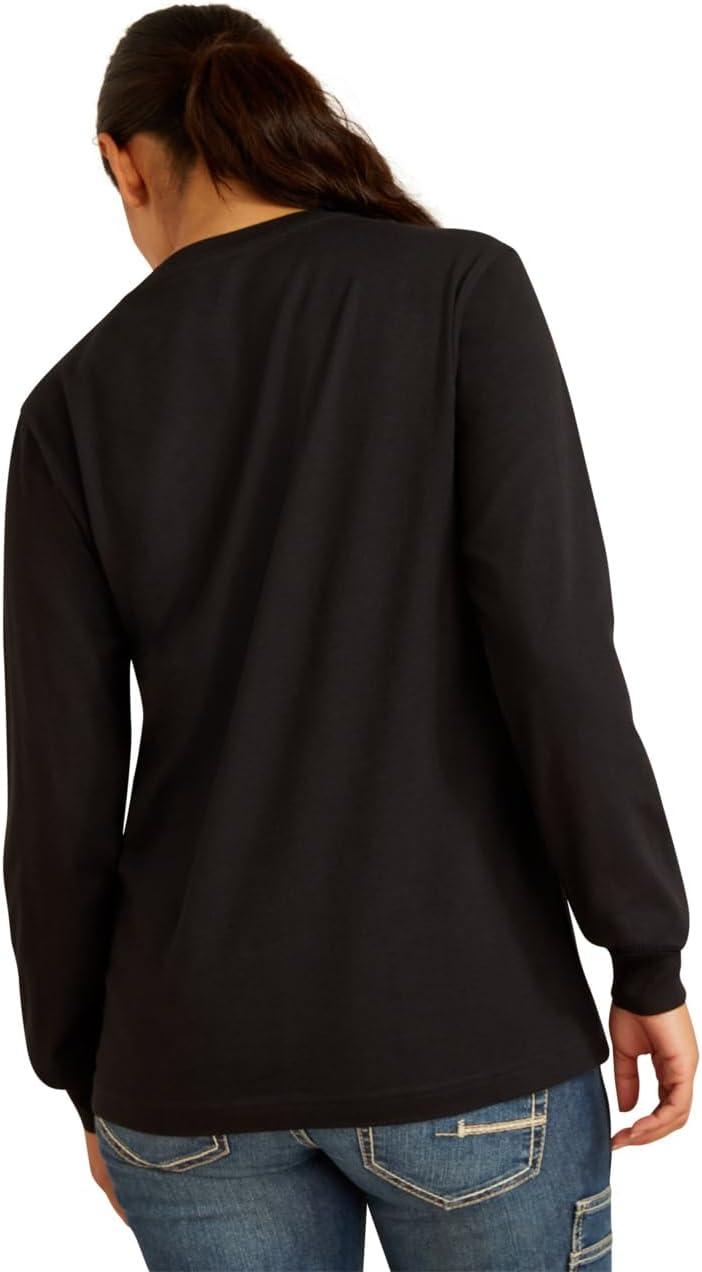 imageARIAT Womens Rebar Cotton Strong Logo TShirtBlack