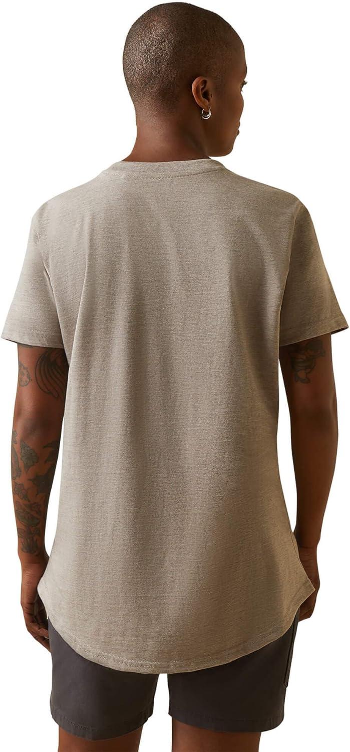 imageARIAT Womens Rebar Cotton Strong Logo TShirtPortabella Heather