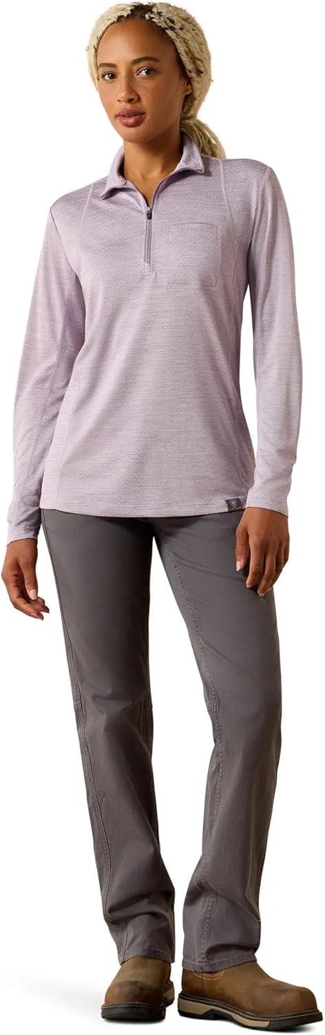 imageARIAT Womens Rebar Evolution 12 Zip TopPurple Ash
