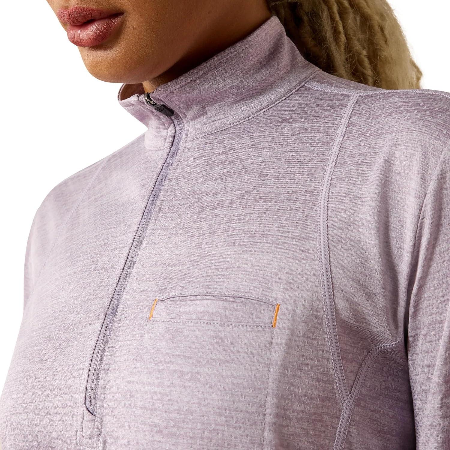 imageARIAT Womens Rebar Evolution 12 Zip TopPurple Ash