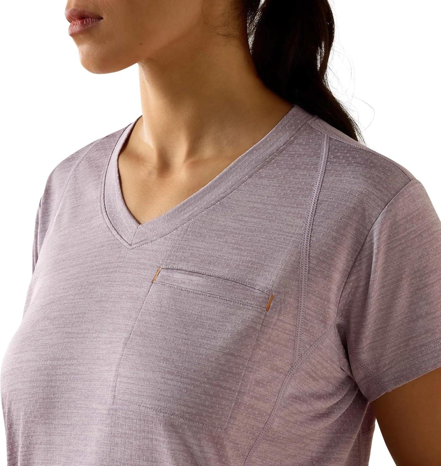 imageARIAT Womens Rebar Evolution TShirtPurple Ash