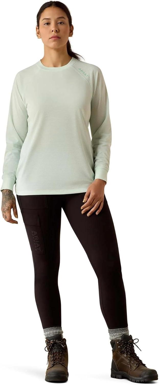 imageARIAT Womens Rebar Heat Fighter Essential TShirtClearly Aqua