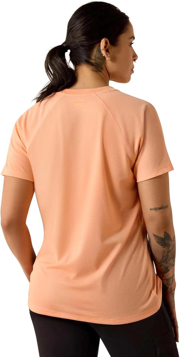 imageARIAT Womens Rebar Heat Fighter Essential TShirtPapaya Punch