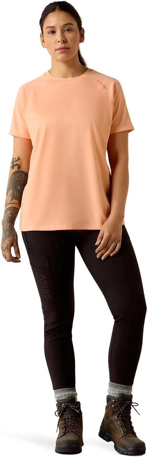 imageARIAT Womens Rebar Heat Fighter Essential TShirtPapaya Punch