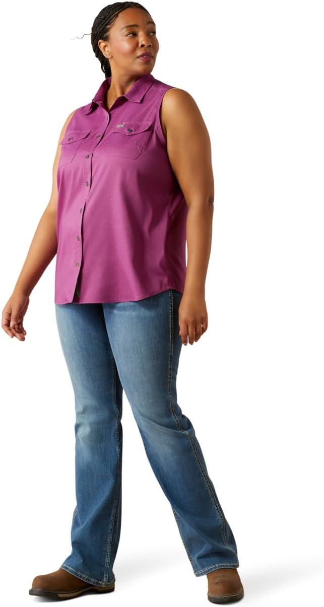 imageARIAT Womens Rebar Made Tough Venttek Durastretch TankGrape Kiss