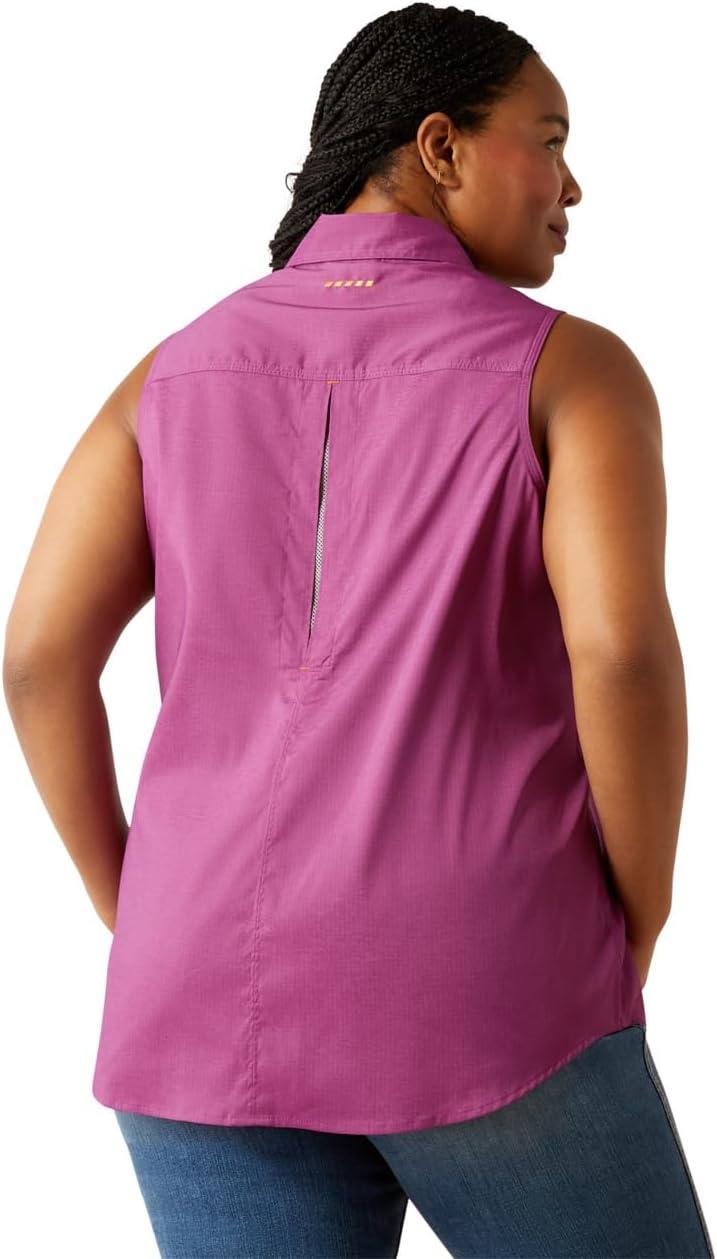 imageARIAT Womens Rebar Made Tough Venttek Durastretch TankGrape Kiss