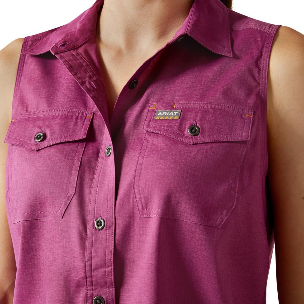 imageARIAT Womens Rebar Made Tough Venttek Durastretch TankGrape Kiss