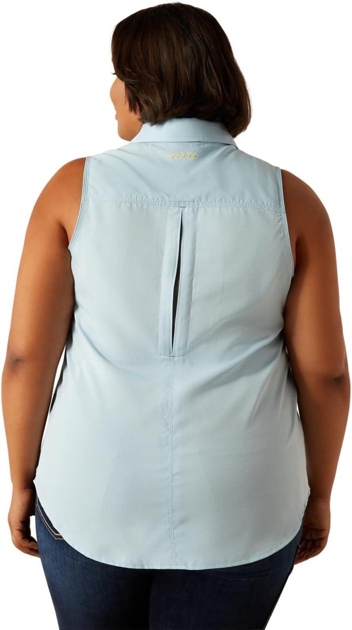 imageARIAT Womens Rebar Made Tough Venttek Durastretch TankMilky Blue