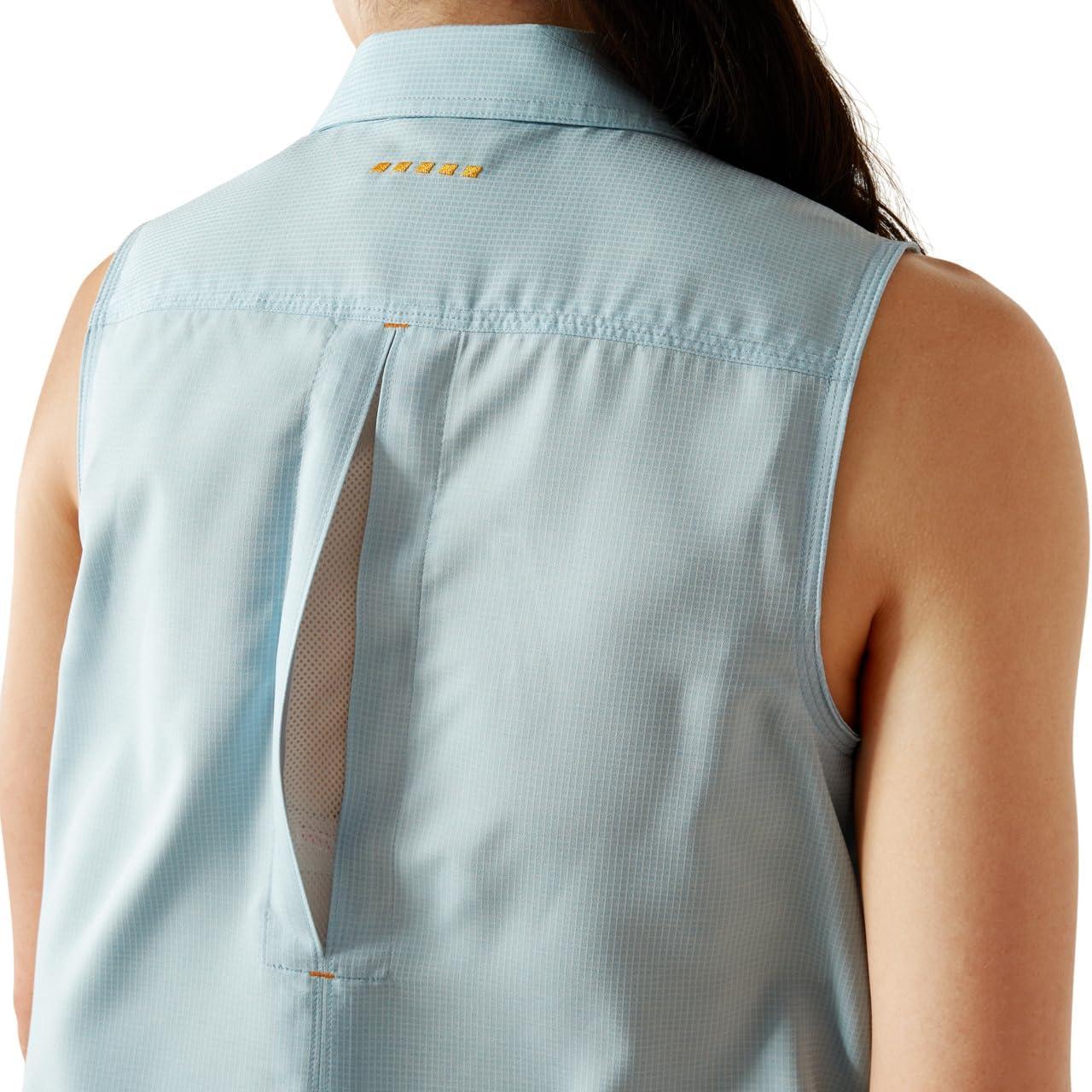 imageARIAT Womens Rebar Made Tough Venttek Durastretch TankMilky Blue
