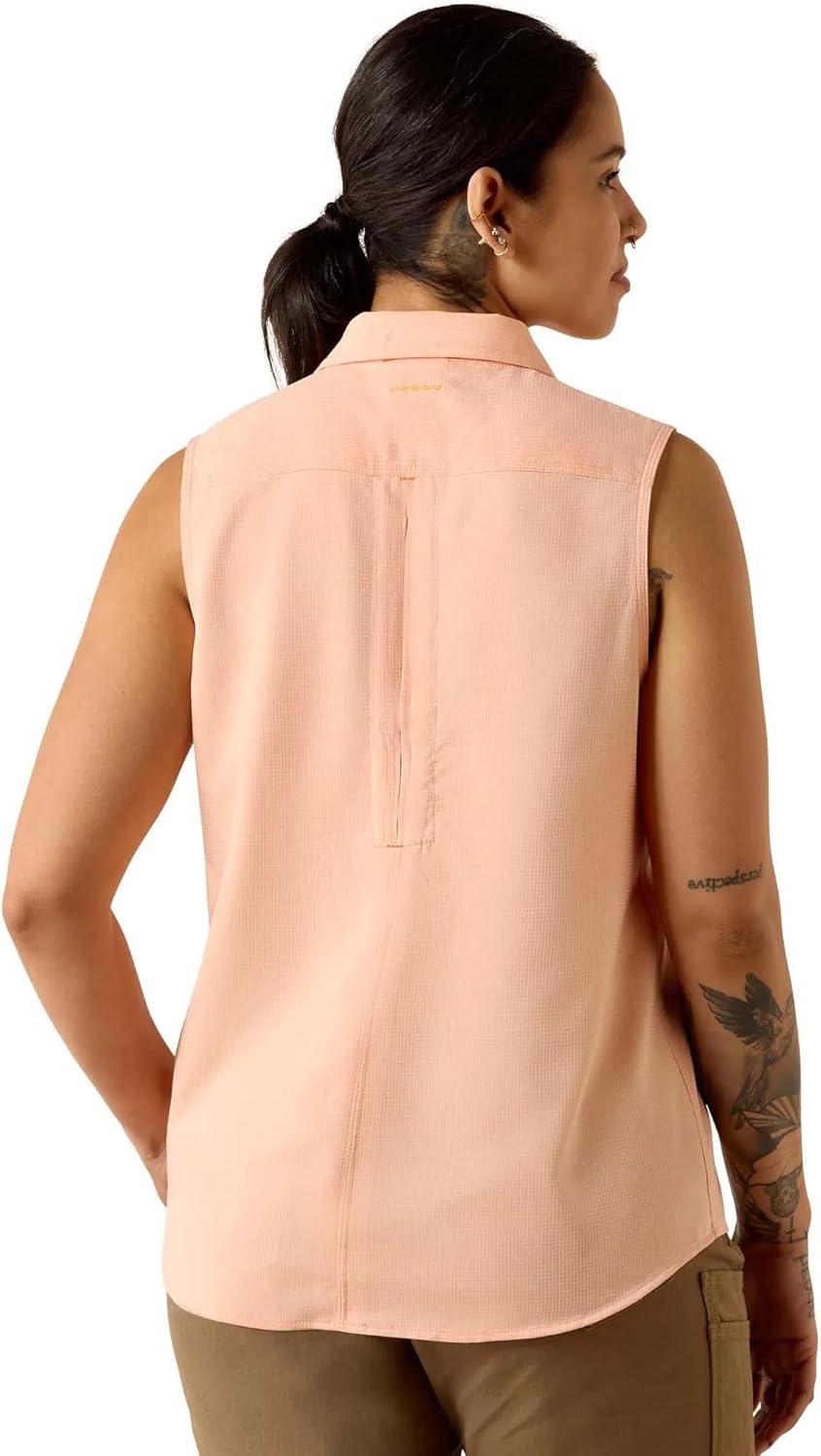 imageARIAT Womens Rebar Made Tough Venttek Durastretch TankPapaya Punch