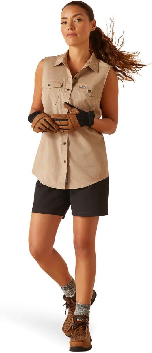 imageARIAT Womens Rebar Made Tough Venttek Durastretch TankSepia Heather