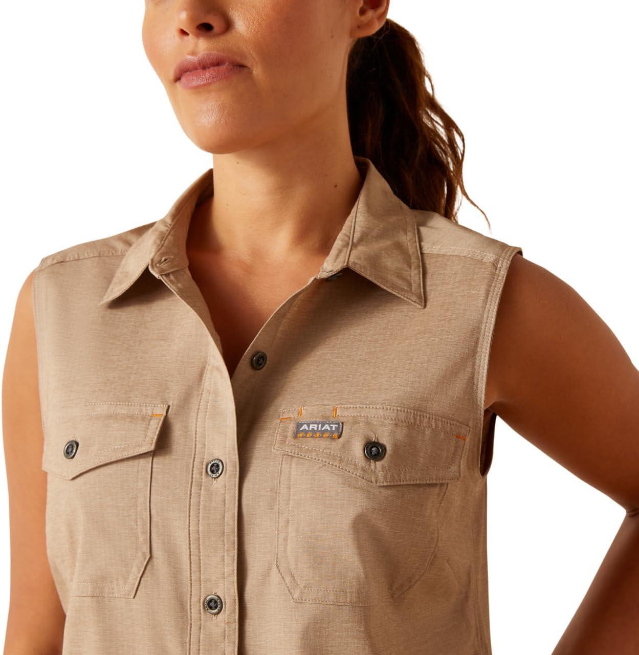 imageARIAT Womens Rebar Made Tough Venttek Durastretch TankSepia Heather
