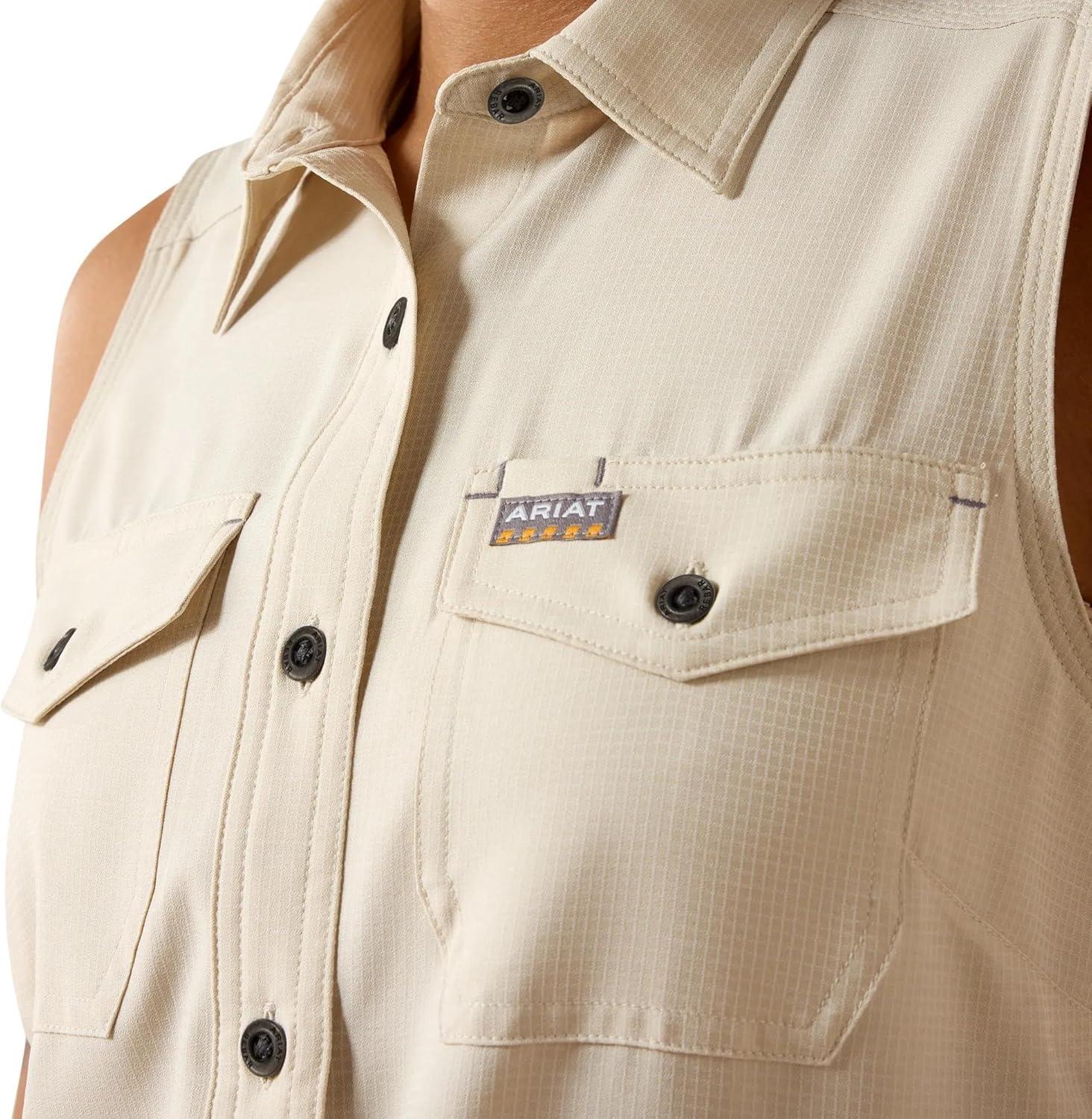 imageARIAT Womens Rebar Made Tough Venttek Durastretch TankWhisper Pink