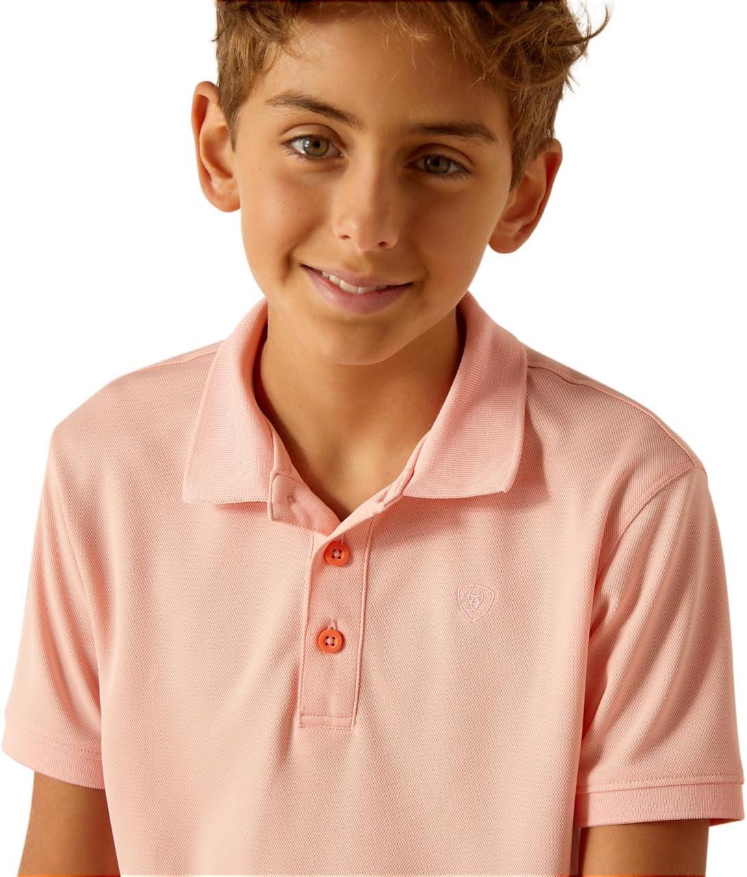imageAriat Boys Tek PoloApricot Blush