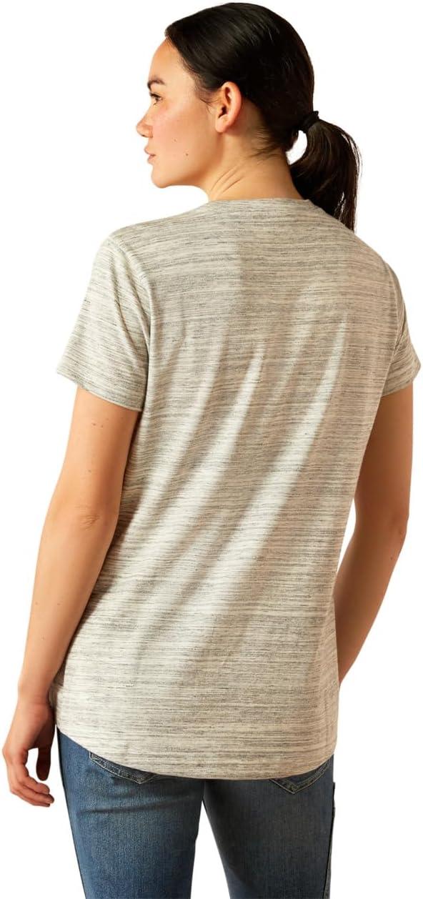 imageAriat Womens Rebar Cotton Strong Space Dyed TShirtLight Grey