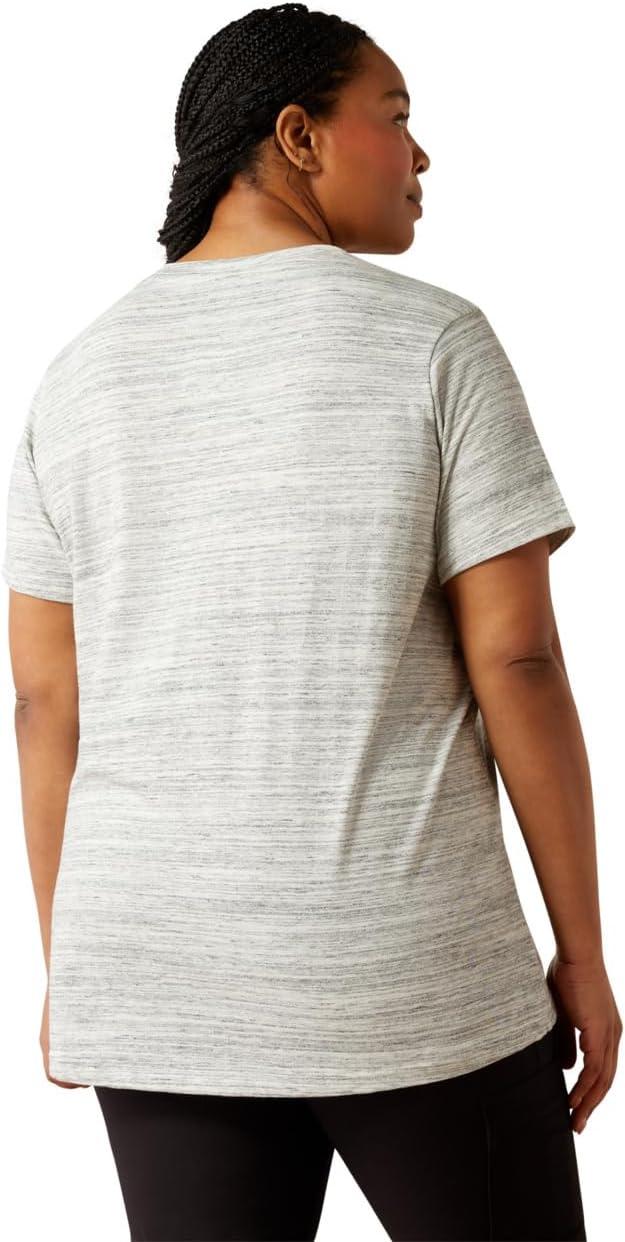 imageAriat Womens Rebar Cotton Strong Space Dyed TShirtLight Grey
