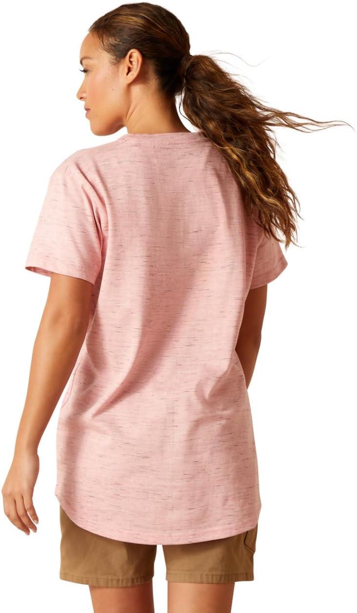 imageAriat Womens Rebar Cotton Strong Space Dyed TShirtMauveglow Space Dye