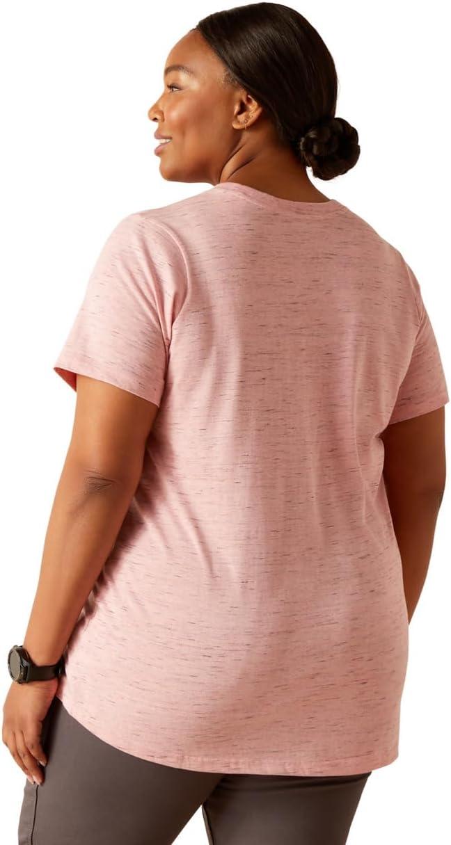 imageAriat Womens Rebar Cotton Strong Space Dyed TShirtMauveglow Space Dye