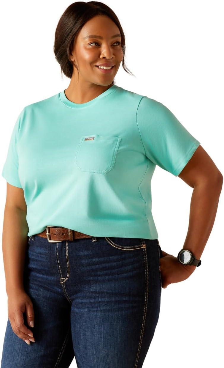 imageAriat Womens Rebar Cotton Strong Space Dyed TShirtPool