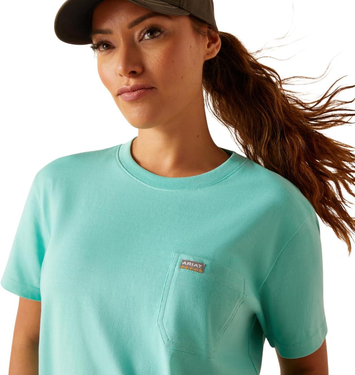 imageAriat Womens Rebar Cotton Strong Space Dyed TShirtPool