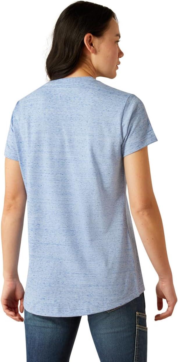 imageAriat Womens Rebar Cotton Strong Space Dyed TShirtWedgewood