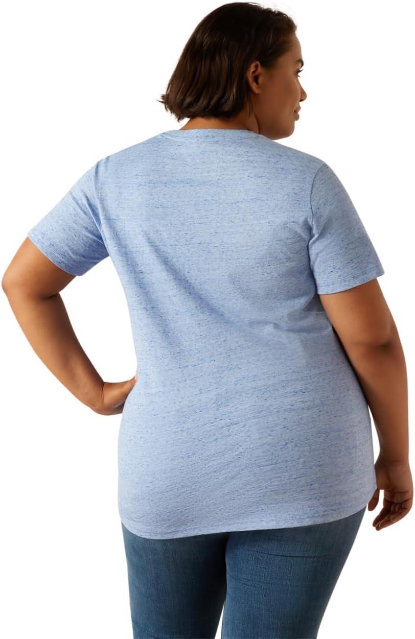imageAriat Womens Rebar Cotton Strong Space Dyed TShirtWedgewood