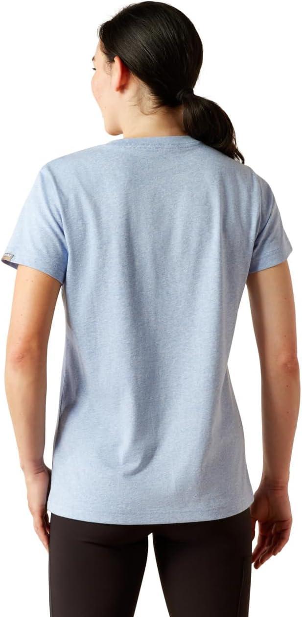 imageAriat Womens Rebar Cotton Strong Standard VNeck TShirtBel Air Heather