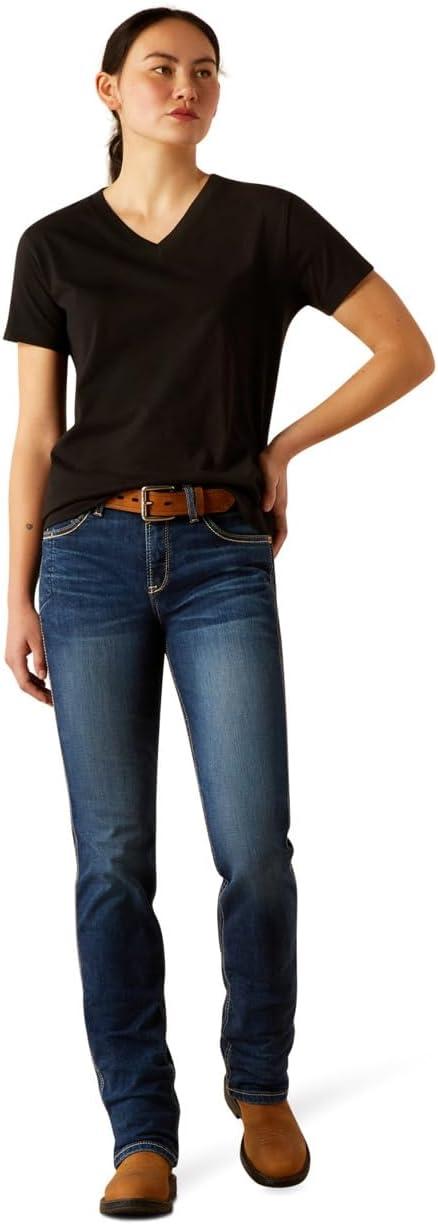 imageAriat Womens Rebar Cotton Strong Standard VNeck TShirtBlack