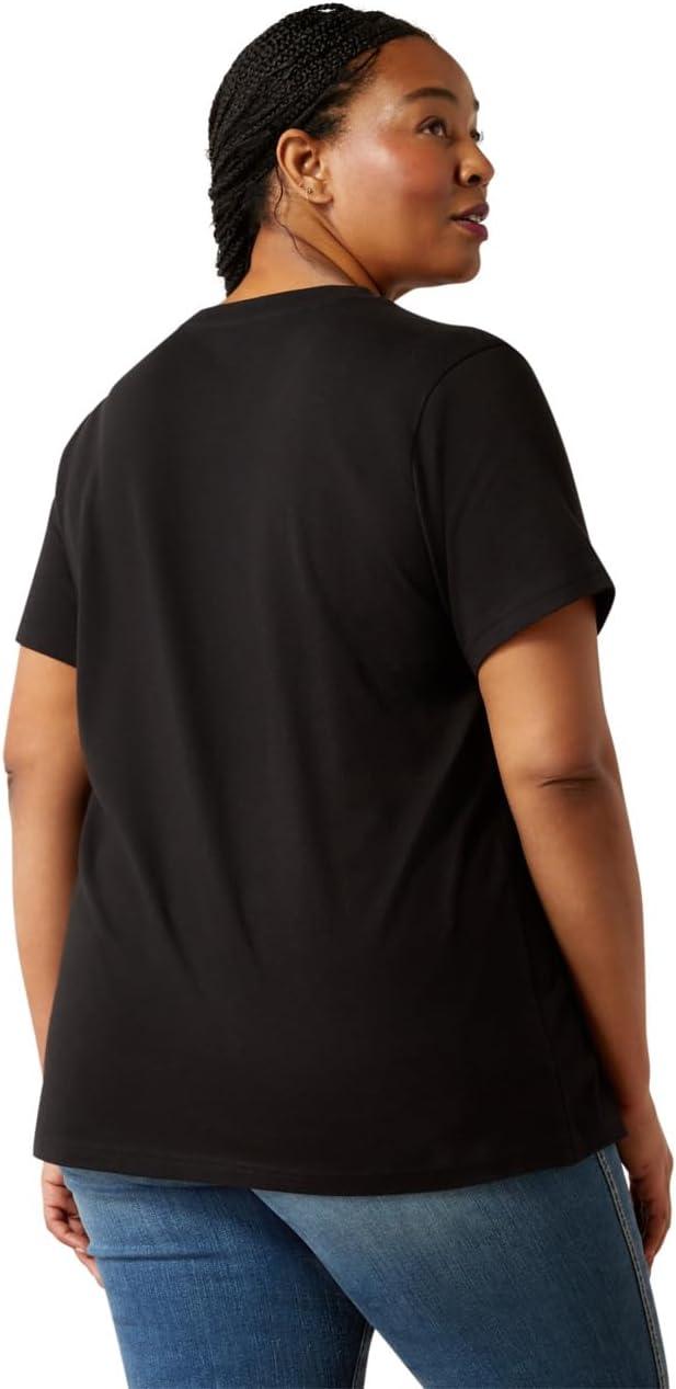 imageAriat Womens Rebar Cotton Strong Standard VNeck TShirtBlack