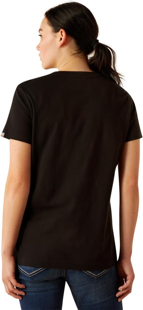 imageAriat Womens Rebar Cotton Strong Standard VNeck TShirtBlack