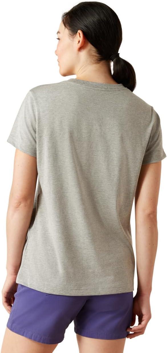 imageAriat Womens Rebar Cotton Strong Standard VNeck TShirtHeather Grey