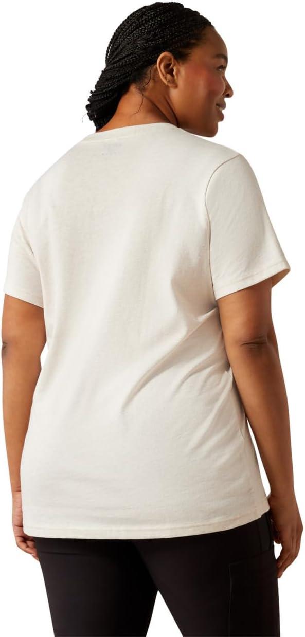 imageAriat Womens Rebar Cotton Strong Standard VNeck TShirtSun Kiss Heather
