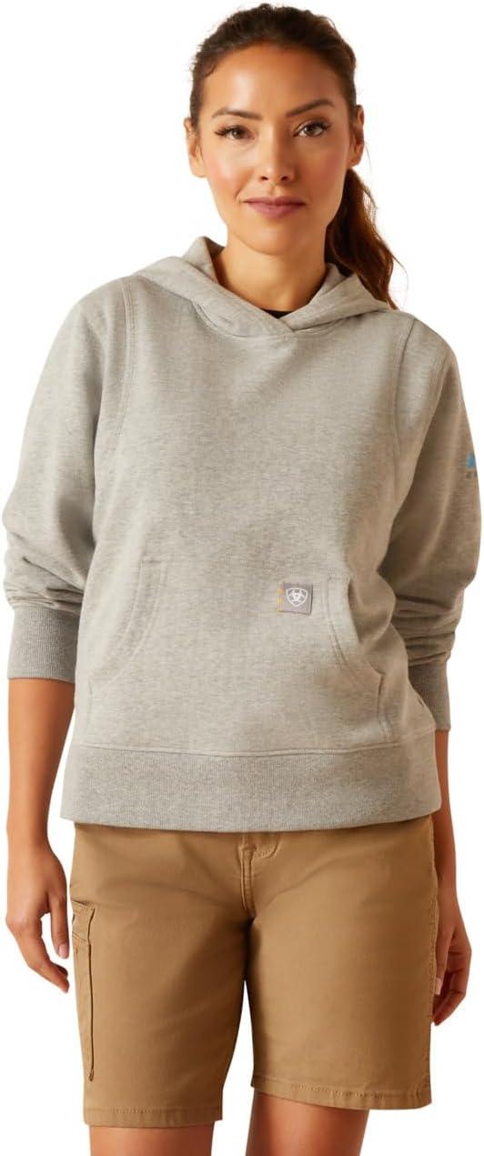 imageAriat Womens Rebar Lightweight Cropped HoodieMineral Red