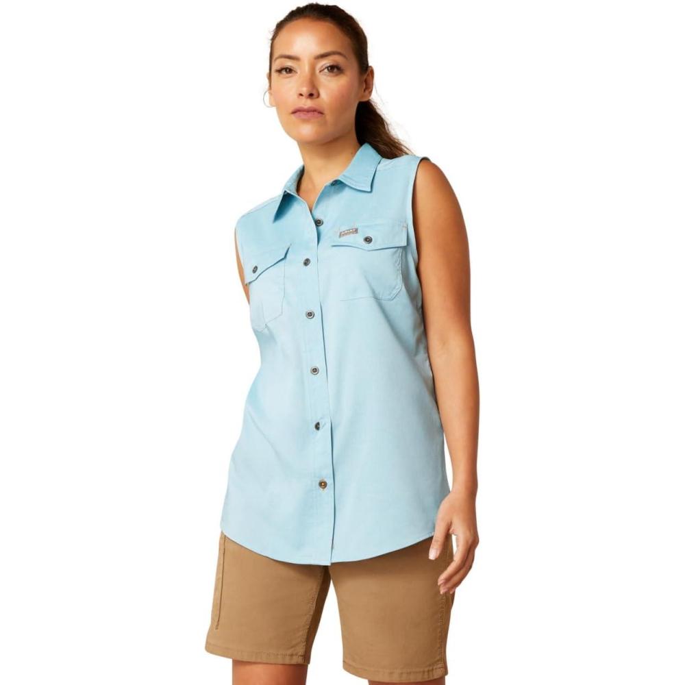 imageARIAT Womens Rebar Made Tough Venttek Durastretch TankBluejay Heather