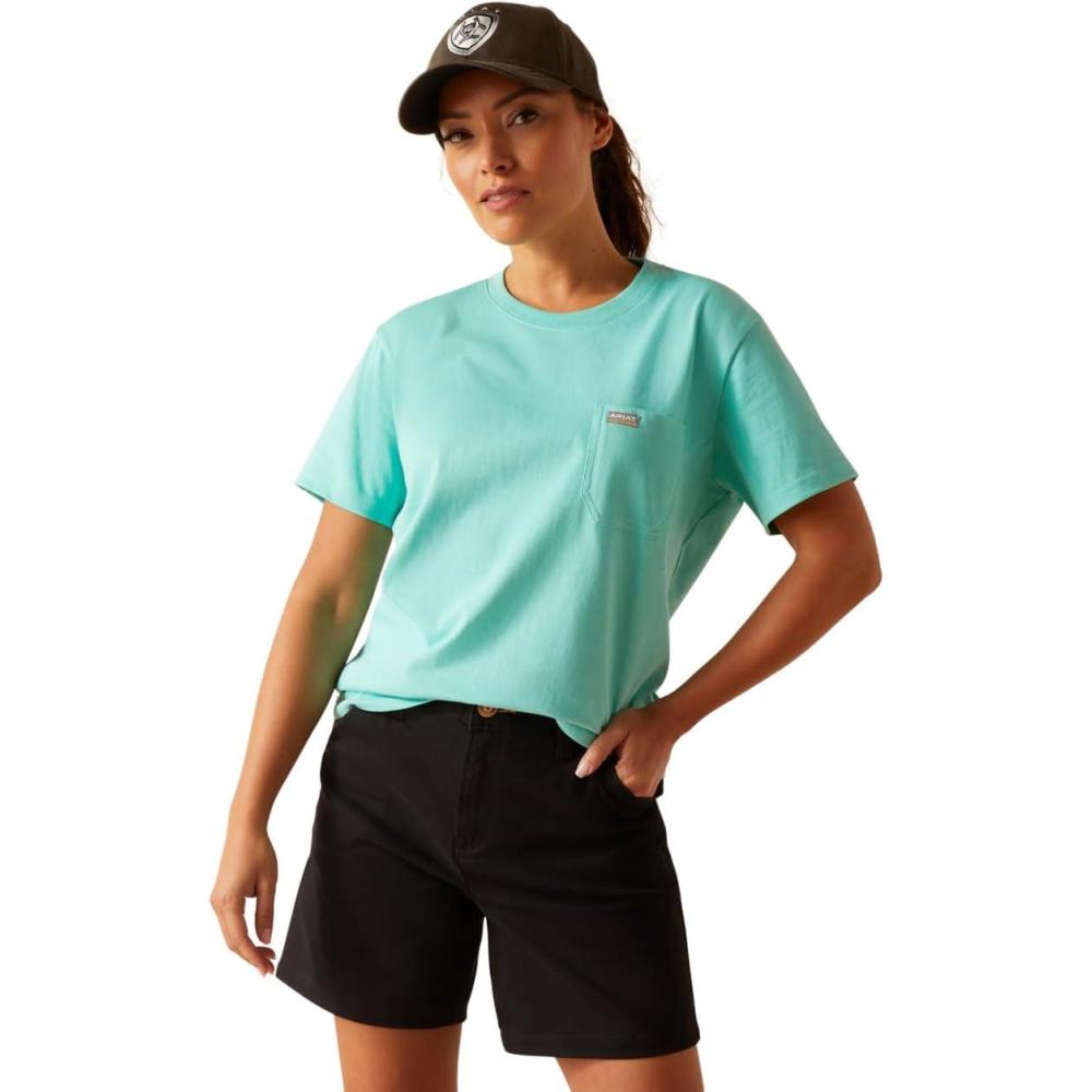 imageAriat Womens Rebar Cotton Strong Space Dyed TShirtPool