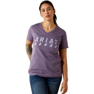 ARIAT Women’s Rebar Cotton Strong Logo T-Shirt(Mulled Grape)
